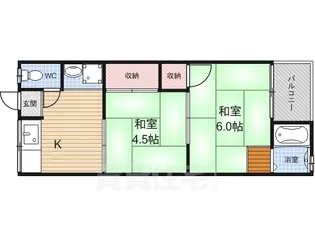第一永井荘【2階】の間取り