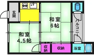 第一日ノ出荘【1階】の間取り
