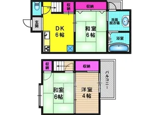京都府京都市西京区樫原釘貫【一戸建】の間取り