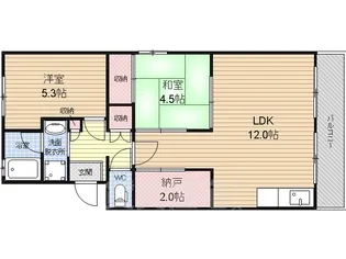 水掛西村ハイツ【503号室】の間取り
