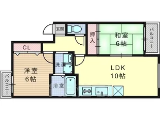 「パラシオン蘭」【1階】の間取り