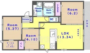 ジラソーレ【1階】の間取り