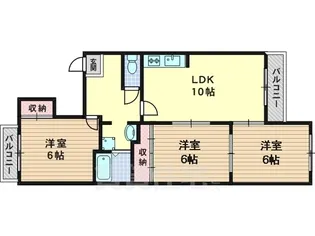 スカイロードとのしろ【202号室】の間取り