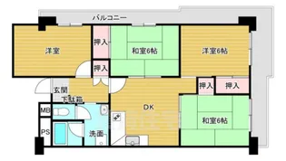 ハイム伏見C棟【3階】の間取り