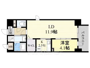 ラフレシール トレス【10階】の間取り