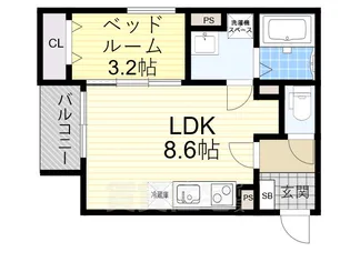 REGIES姫里【1階】の間取り