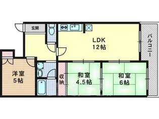 ファミリオ奥ノ坊【3階】の間取り