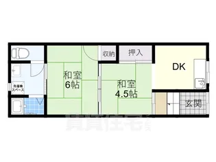 大阪府堺市東区日置荘原寺町【テラスハウス】の間取り