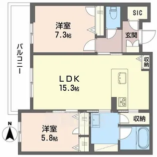 レジデンス三条宮前【3階】の間取り