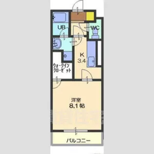 レジデンス林先【4階】の間取り