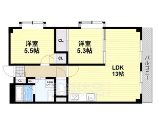 三宅アメニティサンズ【6階】の間取り