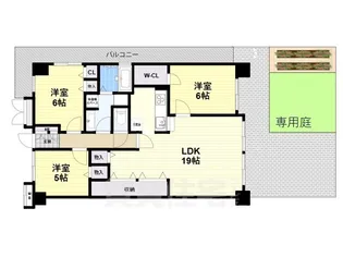 大阪府堺市北区北花田町2丁【マンション】の間取り