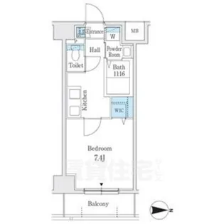 プレイズシード名古屋亀島【8階】の間取り
