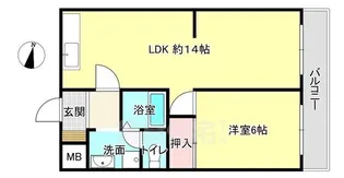 2LDKの間取り画像