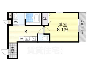 大阪府大阪市東住吉区今川4丁目【アパート】の間取り