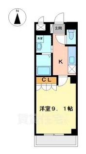 ヴァるメス・リヒト にしうら【3階】の間取り