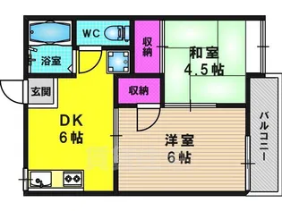 第二吉万ハイツ【1階】の間取り