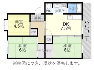 コーポ岡田【3階】の間取り