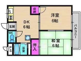 京都府京都市西京区桂上野北町【アパート】の間取り