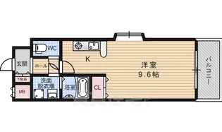 大阪府大阪市西淀川区野里2丁目【マンション】の間取り