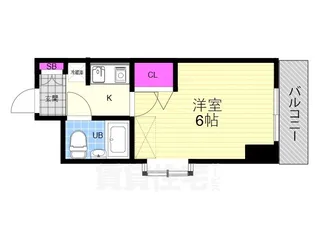 DETOM-1烏丸二条【4階】の間取り