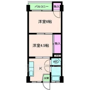 向川原土井マンション【2階】の間取り