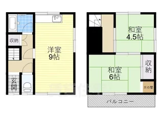 大阪府八尾市松山町1丁目【テラスハウス】の間取り