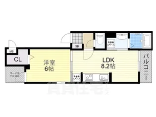 リベルテF・皐月【2階】の間取り