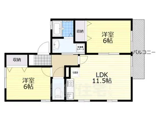 ウィルモア東宝【2階】の間取り