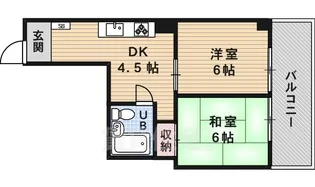 プラザ篠【2階】の間取り