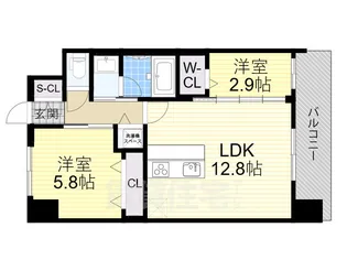スプランディッドライズ新大阪ノース【11階】の間取り