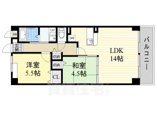 カーサ宇多野【2階】の間取り