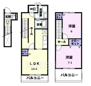 グラン フルール【2階】の間取り