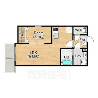 ジーメゾン高石羽衣【1階】の間取り