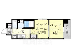 エステムコート京都祥邸(キザシテイ)【2階】の間取り