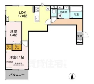 ヌーベル・ヴィー侍従池【3階】の間取り
