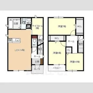 愛知県あま市坂牧日吉【一戸建】の間取り