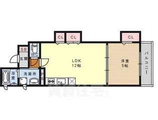 カーサ・フェリーチェ丸太町【2階】の間取り
