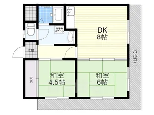 サンライズ成田【1階】の間取り
