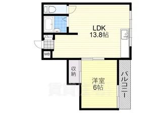 大阪府堺市堺区東湊町4丁【マンション】の間取り