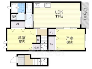 エレガンス【2階】の間取り