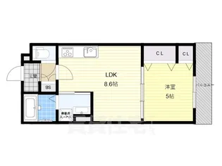 1LDKの間取り画像