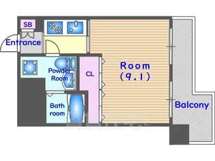 ベラジオ四条烏丸【4階】の間取り