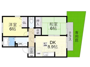 セジュール山の手【1階】の間取り