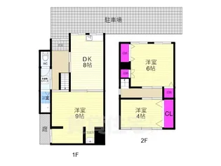 京都府京都市伏見区深草スゝハキ町【一戸建】の間取り