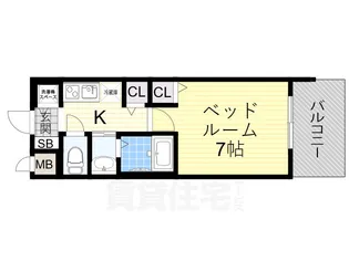 オーキッドレジデンス塚本【4階】の間取り