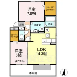 ロワジール【1階】の間取り