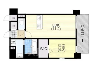リアライズ神戸長田【4階】の間取り