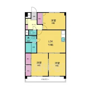 ソレイユ朝宮【4階】の間取り