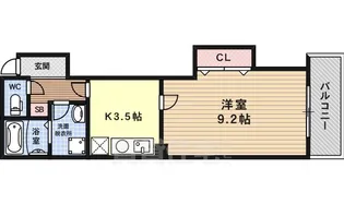 シャトル京都駅【4階】の間取り